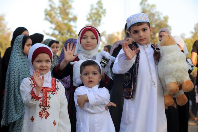 أجواء الفرح بالعيد في قطاع غزة