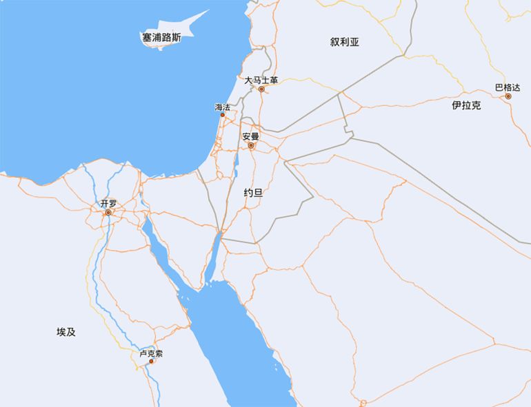 خرائط بايدو وعلي بابا الصينية تظهر حدود إسرائيل دون اسمها